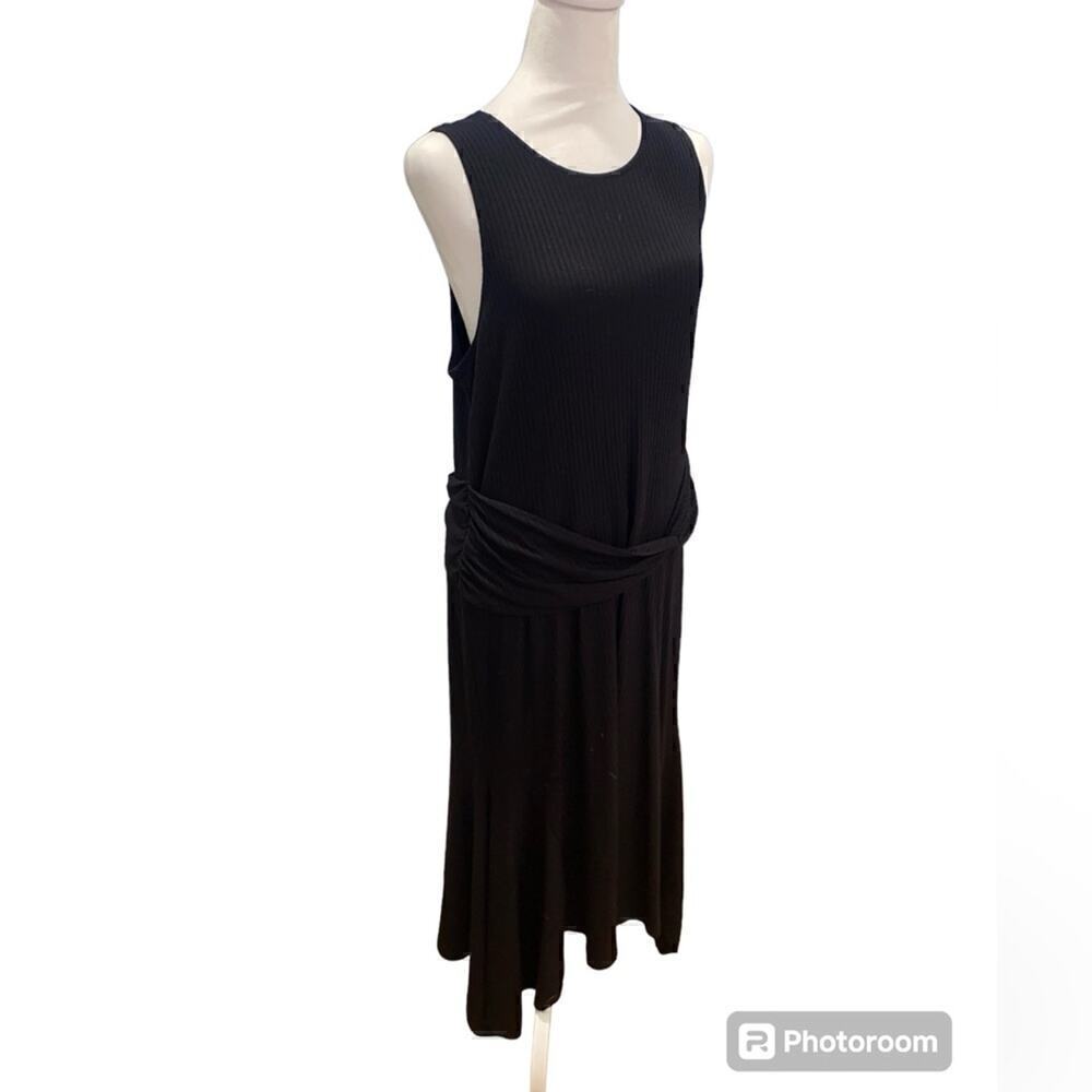 Anthropologie Black Ribbed Tank Kingslover Dress - Picture 3 of 6